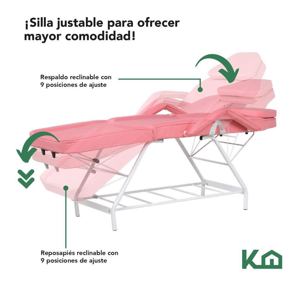 Cama De Masaje Silla Para Faciales Reclinable Spa Profesional