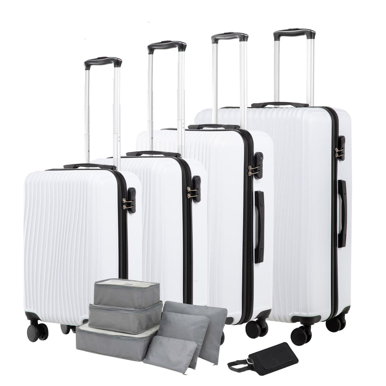 Set De 4 Maletas Para Viaje Con Ruedas Rigidas Alta Calidad