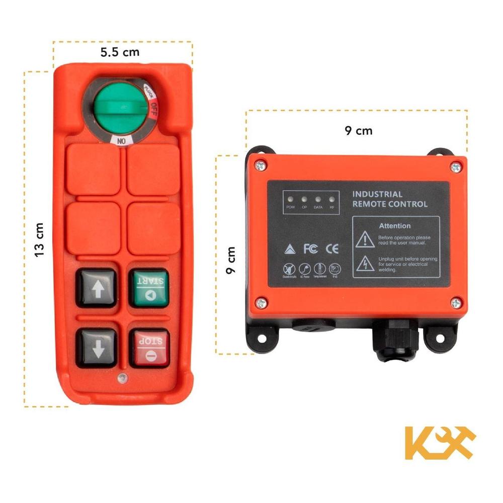 Control Botonera Inalambrico para Polipasto de 125-250 V Kingsman