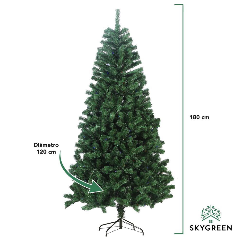 Árbol De Navidad Artificial 1.80 M + 124pz Esferas y Adornos