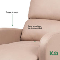 Thumbnail for Sillon Reclinable Reposet Sofa Individual Tela Moderno Sala