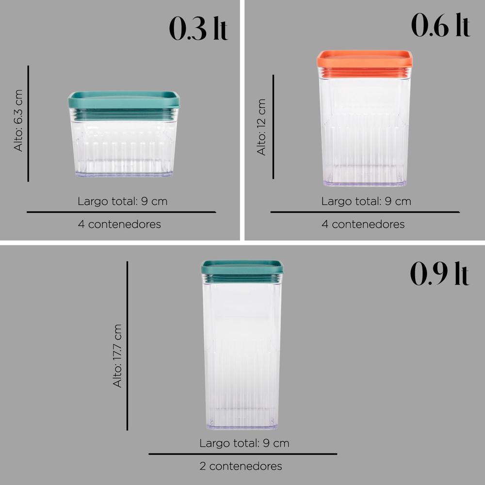 Contenedores Hermeticos Plastico Almacenamiento 20 Piezas