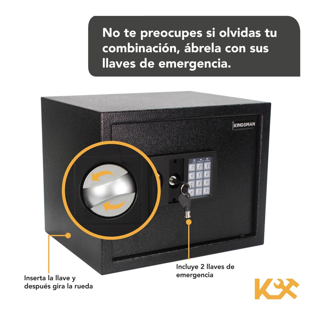 Caja Fuerte Digital Color Negro 30 x 38 x 30 cm KMCF38N Kingsman