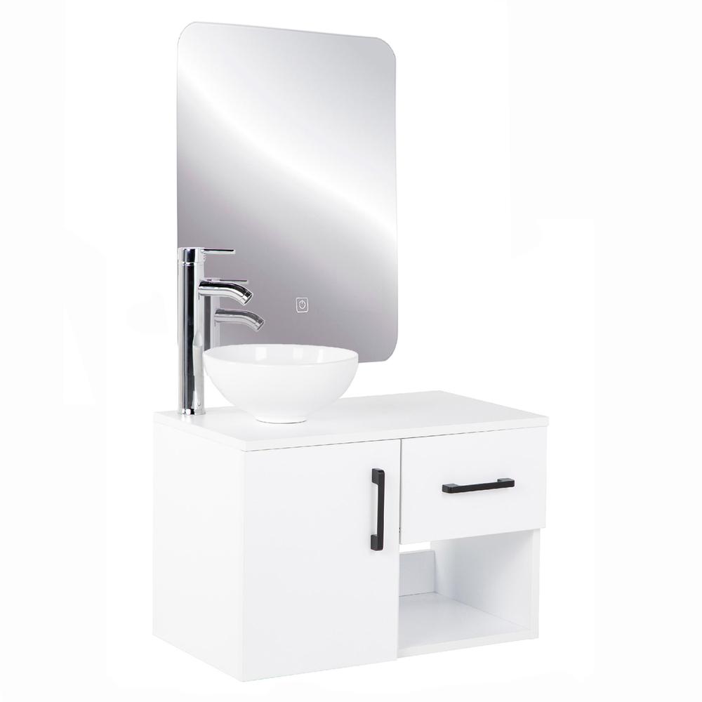 Mueble Organizador Gabinete Baño Espejo Rectangular Luz LED