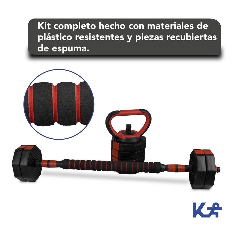 Pesas Set Entrenamiento 4 en 1 Mancuernas hasta 40 kg