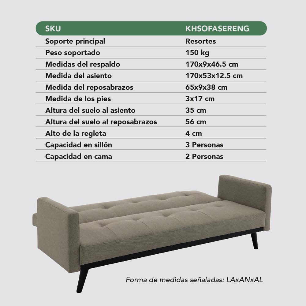 Sofá Cama Reclinable Silla Convertible Sillón Sala Moderna