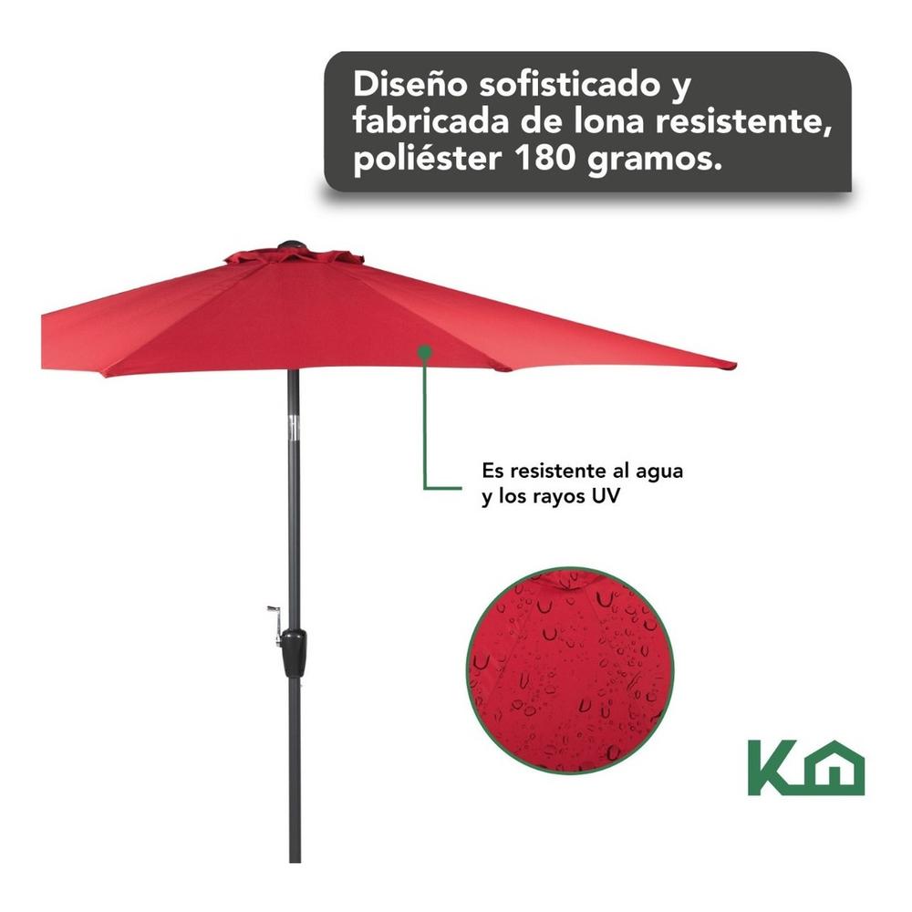 Sombrilla Para Jardin Playa Angulo De Inclinacion Kit 4 Pzas