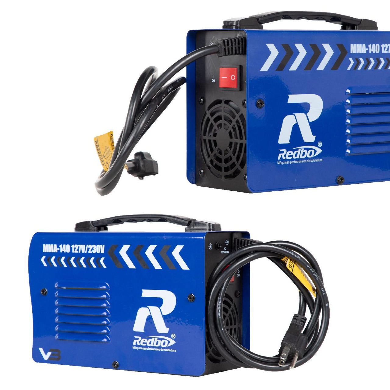 Soldadora Inversora MMA-140 127/230 Portatil Azul Inverter