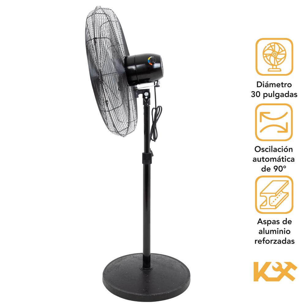 Ventilador Pedestal Industrial 30 Pulgadas De Pie Kingsman