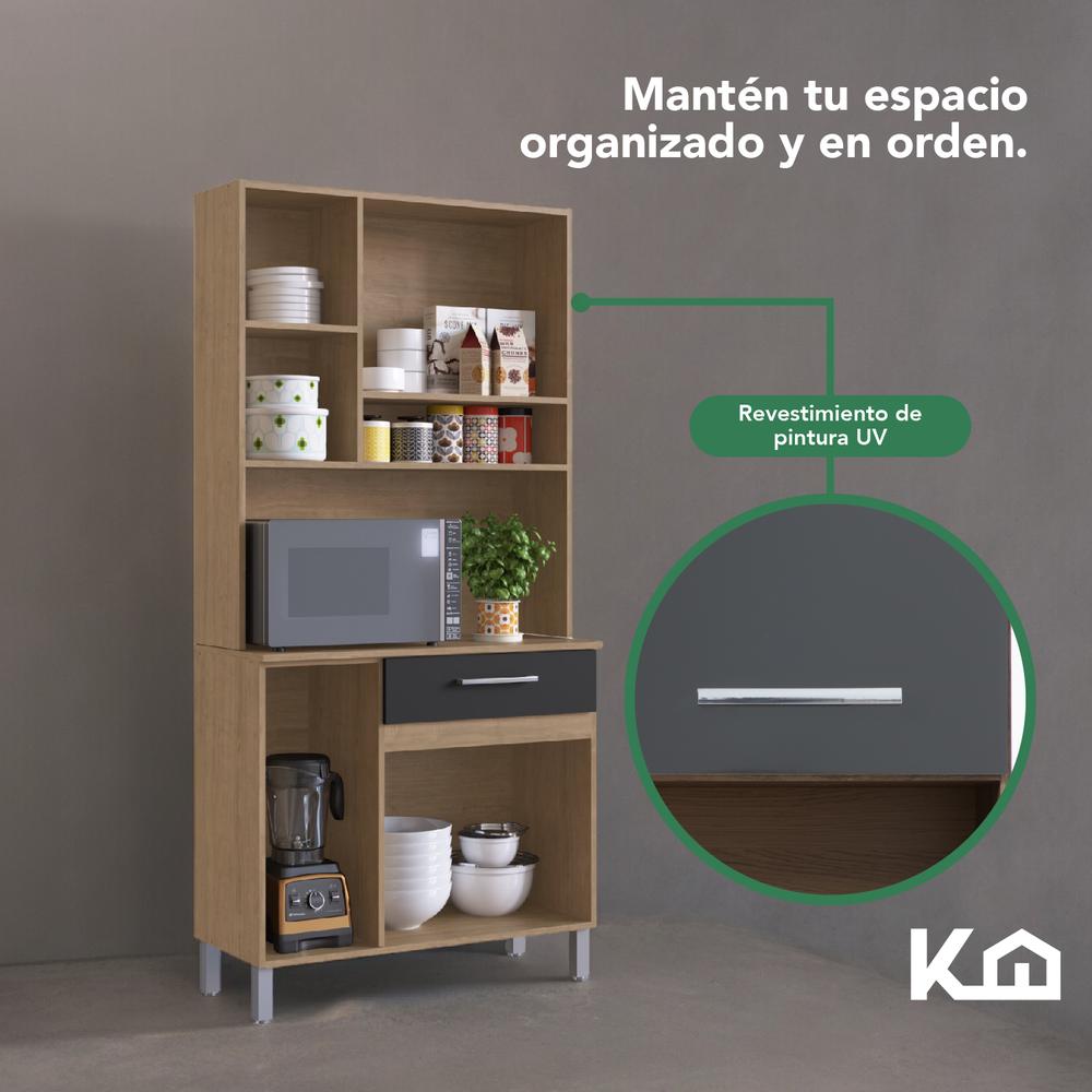 Mueble Rack Cocina Multiuso Alacena 6 Repisas Madera Estante