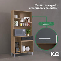 Thumbnail for Mueble Rack Cocina Multiuso Alacena 6 Repisas Madera Estante