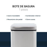 Thumbnail for Bote de Basura Acero Inoxidable Metalico Basurero Cocina 6L