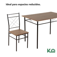 Thumbnail for Sillas De Comedor + Mesa Madera Cocina Restaurante Cafeteria