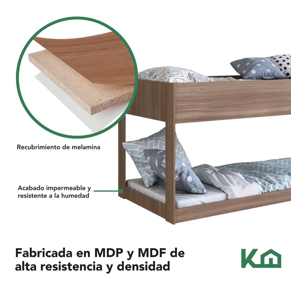 Litera Doble Individual Base Cama KingsHouse Desmontable