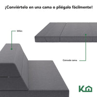 Thumbnail for Sofa Cama Sillon Plegable Matrimonial 2 en 1 Colchon Sala