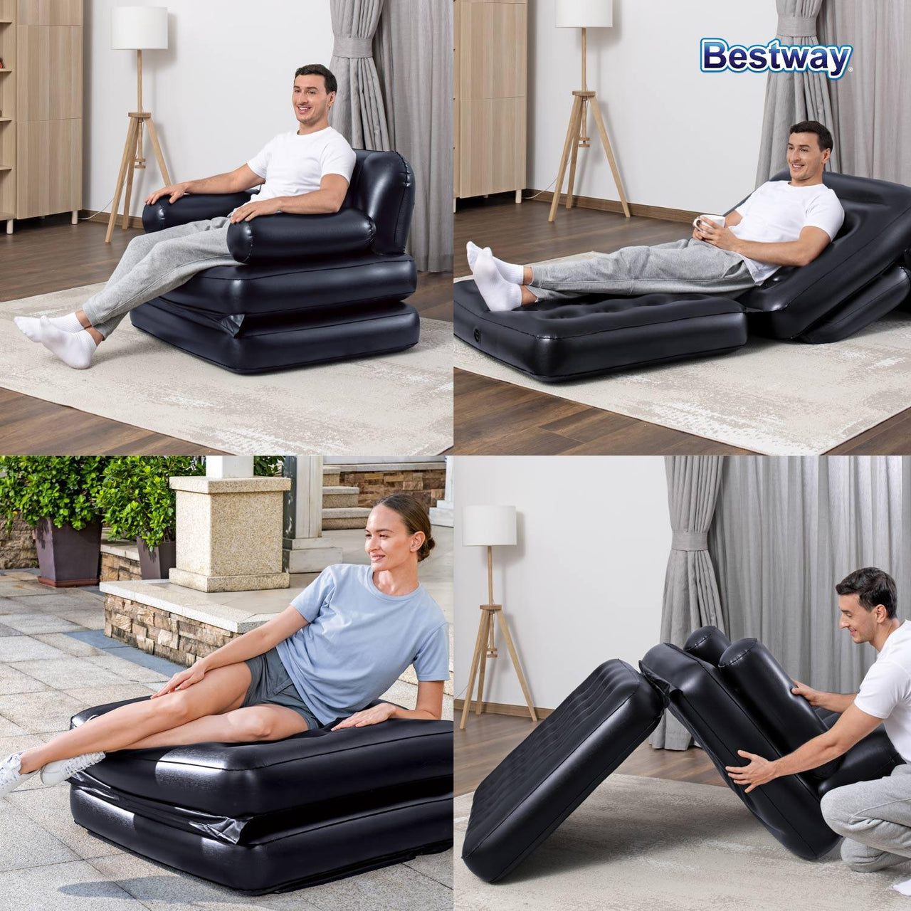 Sofa Cama Sillón Inflable Multiposición 4 en 1 Hogar Bestway