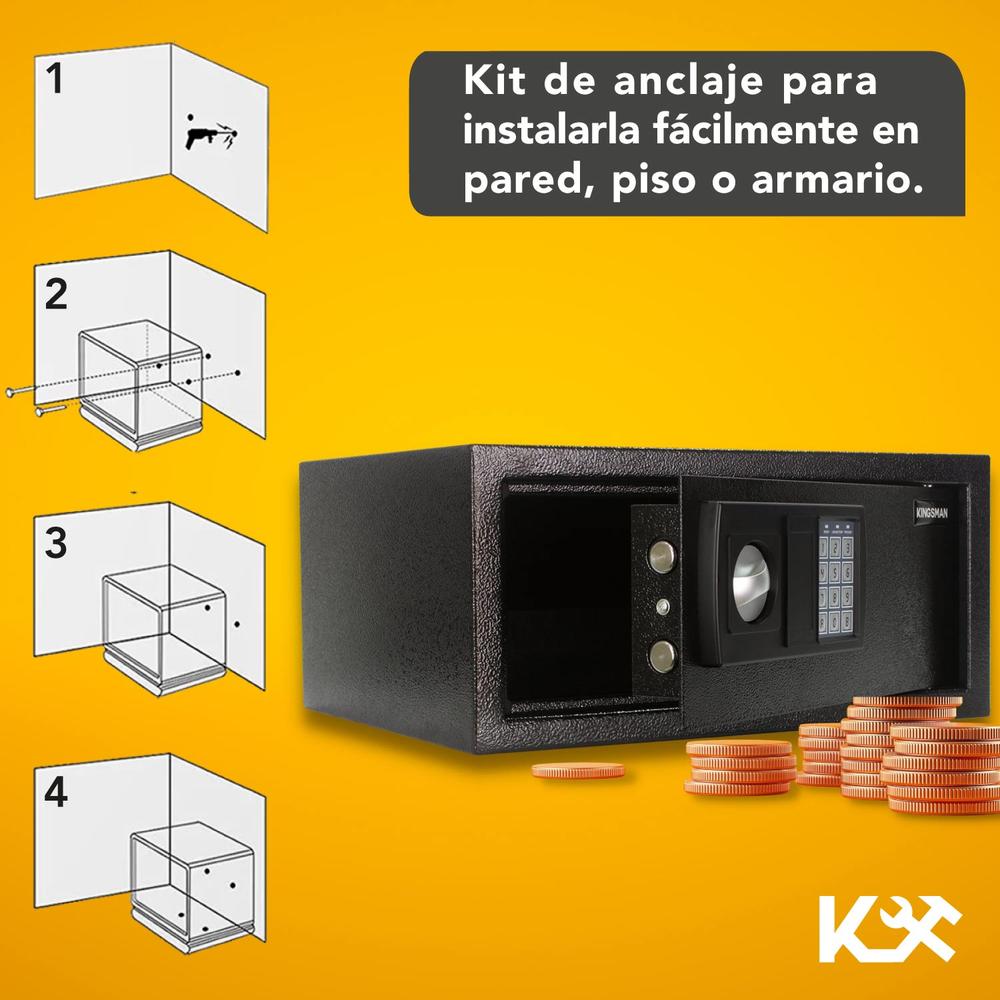 Caja Fuerte Digital Color Negro 20x43x35 cm KMCF43N Kingsman