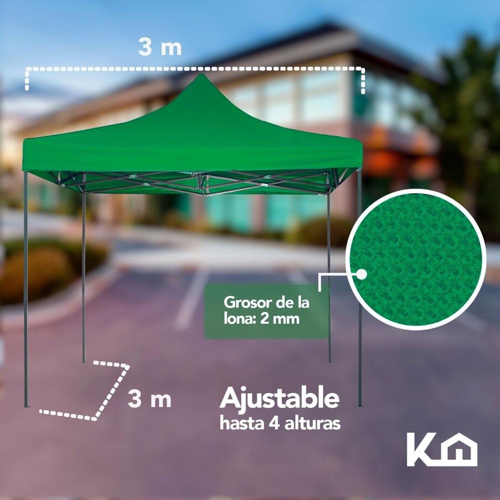 Toldo Carpa Impermeable Plegable De Acero 3x3m Kingsman