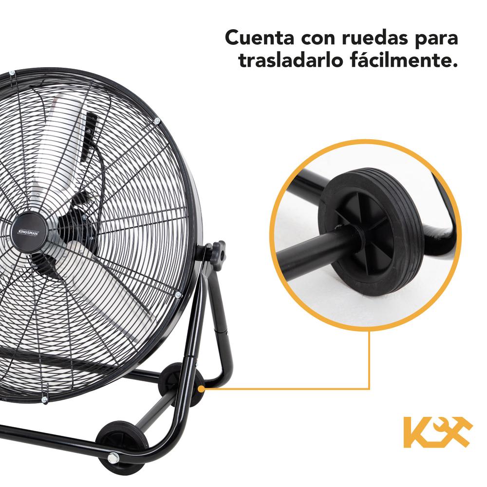 Ventilador De Piso Industrial 30 Pulgadas Aluminio Kingsman