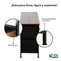 Thumbnail for Comoda Cajonera de 5 Cajones Mueble Organizador Tela Madera