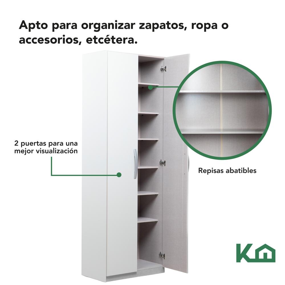 Mueble Armario Closet Multiuso 2 Puertas + Estantes Mdp Casa