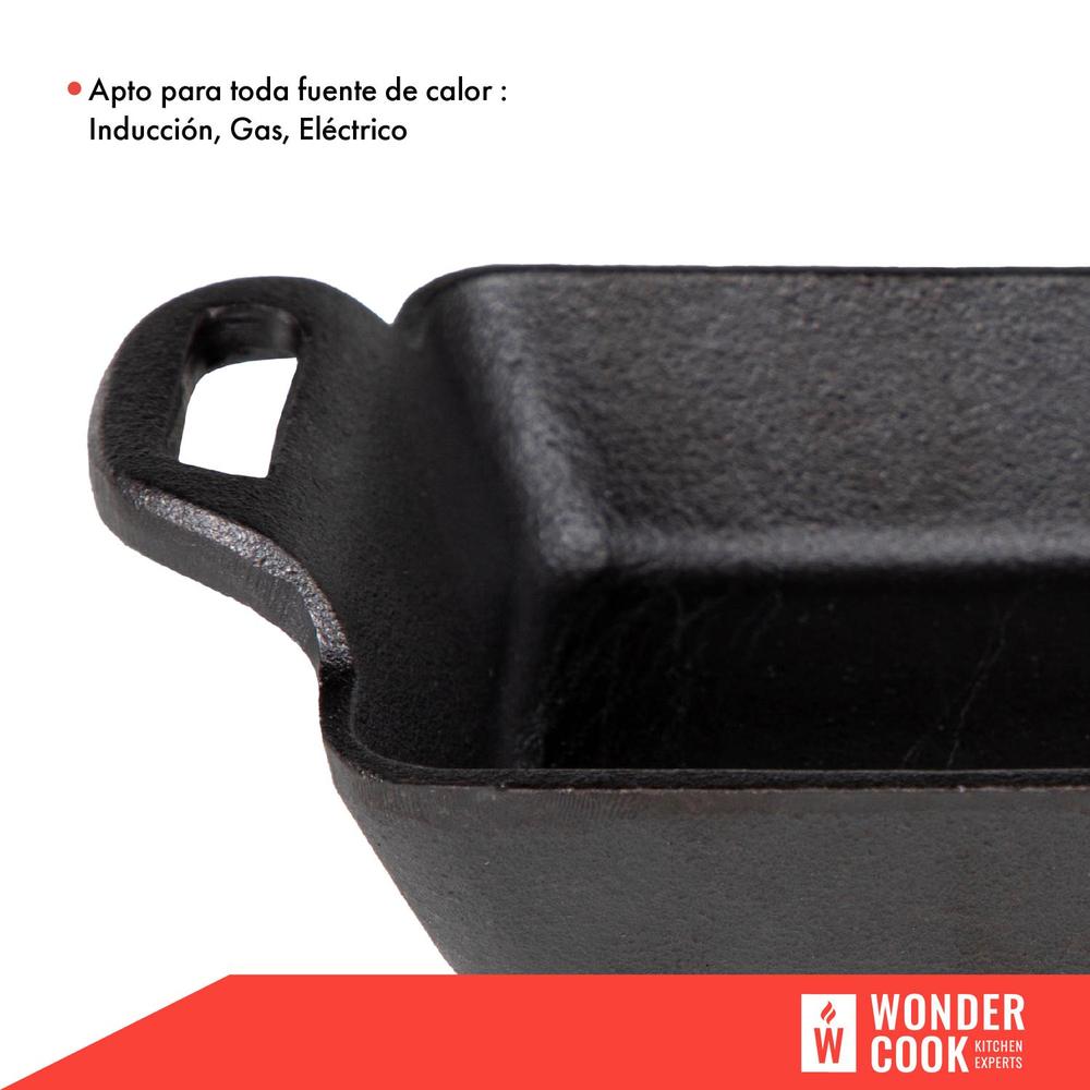 Sarten De Hierro Fundido 19 Cm Con Asas Rectangular Cocina