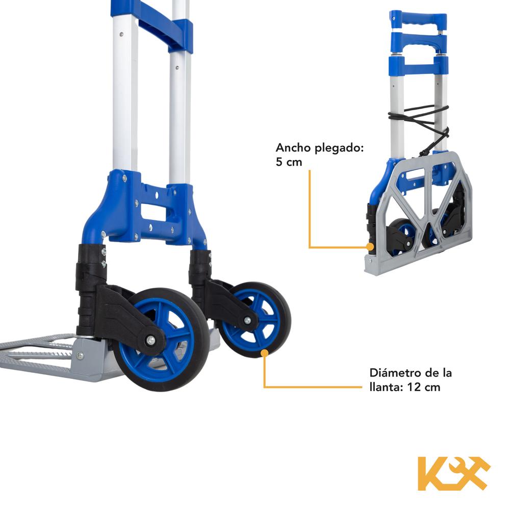 Diablito de Carga Extensible Carrito Plegable 100kg Kingsman