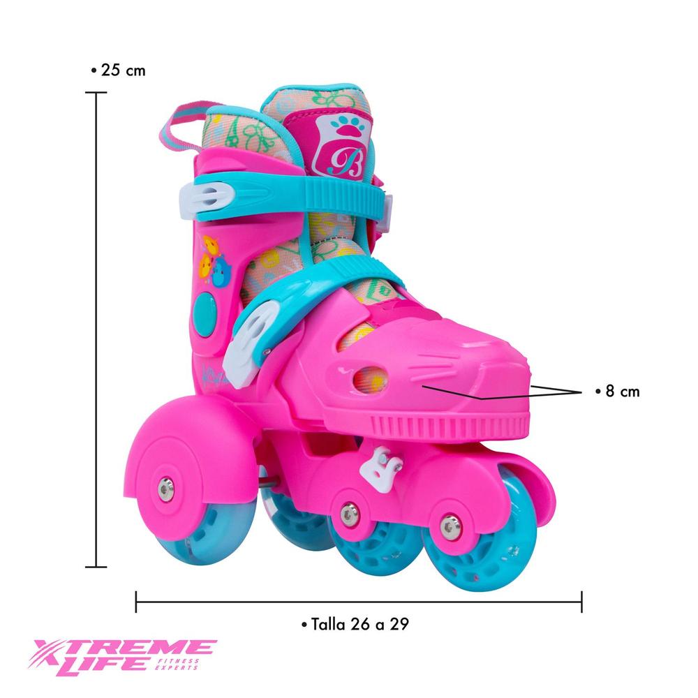 Patines Para Niños Ajustables Con Protección Frenos Luz Led