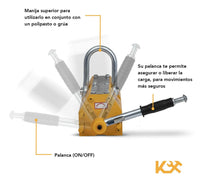 Imán Magnético Levantador Carga 1 Tonelada Industrial