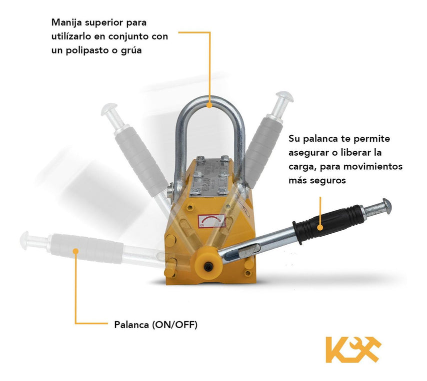 Imán Magnético Levantador Carga 1 Tonelada Industrial