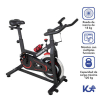 Thumbnail for Bicicleta Fija 18 kg Estática Para Spinning Cardio Fitness