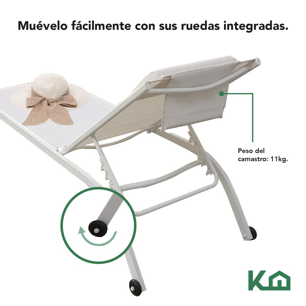 Camastro Exterior Textileno Reclinable Silla de Playa Jardin