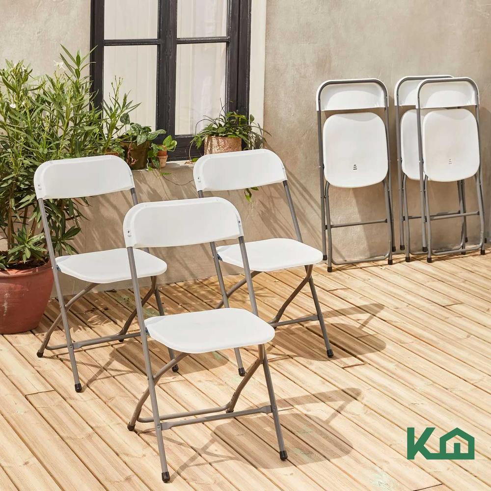 Juego 10 Pz Silla Plegable Plastico 44x44x79 cm KingsHouse