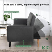 Thumbnail for Sofá Cama Reclinable Silla Convertible Sillón Sala Moderna