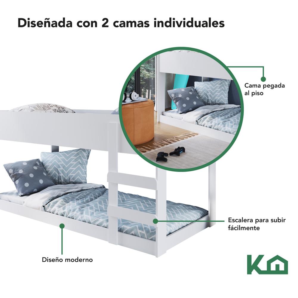 Litera Doble Individual Base Cama KingsHouse Desmontable