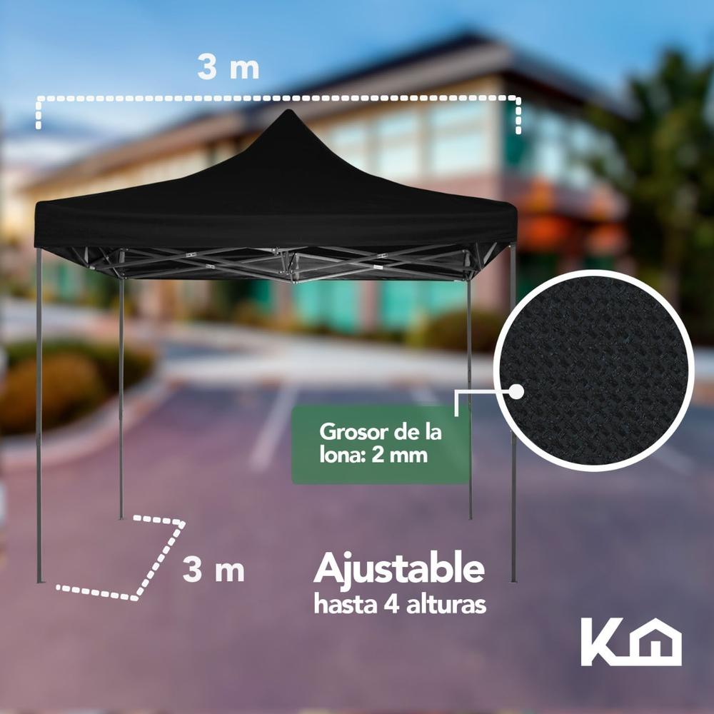 Toldo Carpa Impermeable Plegable De Acero 3x3m Kingsman