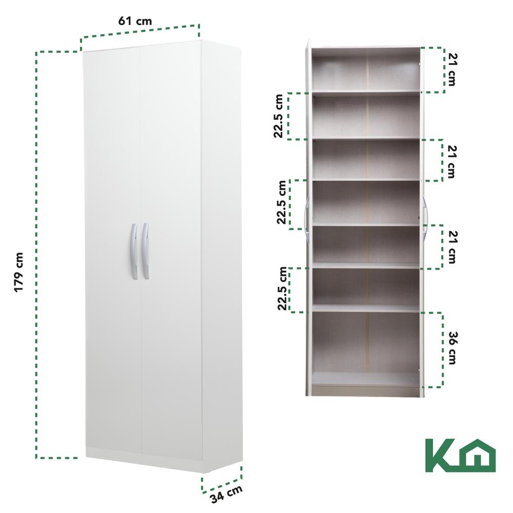 Mueble Armario Closet Multiuso 2 Puertas + Estantes Mdp Casa