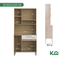 Thumbnail for Mueble Rack Cocina Multiuso Alacena 6 Repisas Madera Estante