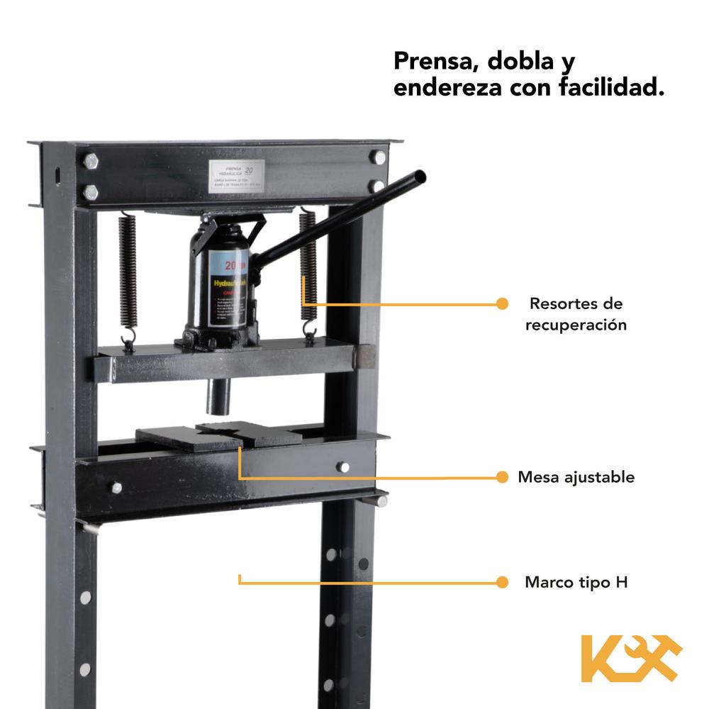 Prensa Hidráulica 20 Ton Gato Hidráulico Acero Industrial