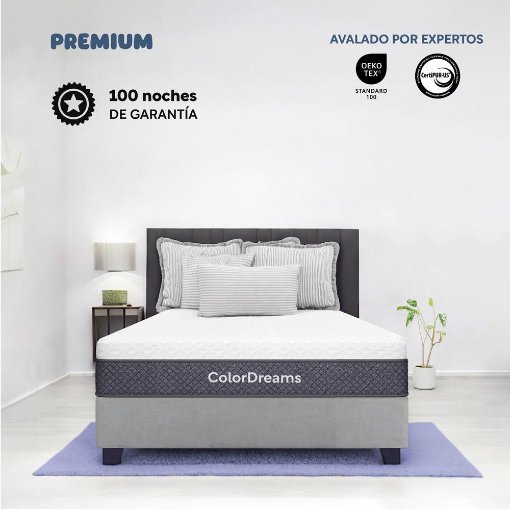 Colchón King Size Memory Foam + Almohadas Espuma Set 3Pzas