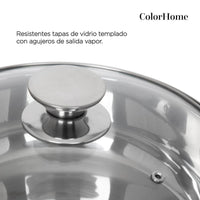 Thumbnail for Bateria De Cocina 7 Pzas Acero Inoxidable Tricapa Colorhome