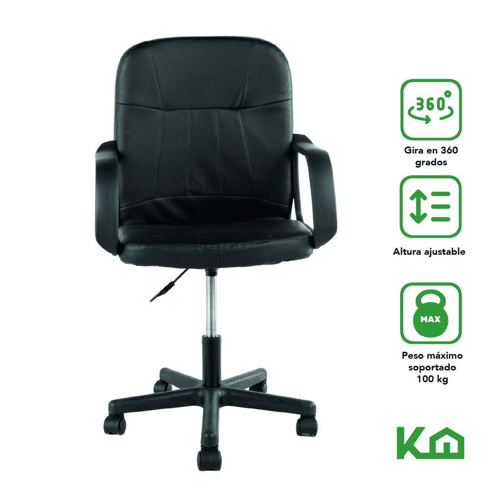 Silla de Escritorio Ejecutiva Ergonomica Ajustable Negro