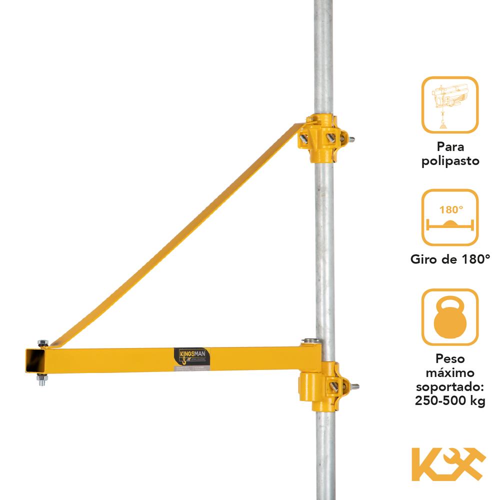 Soporte para Polipasto Con Giro 180 Grados Capacidad 300-600 Kg Largo 110 cm HST-250-1100 Kingsman