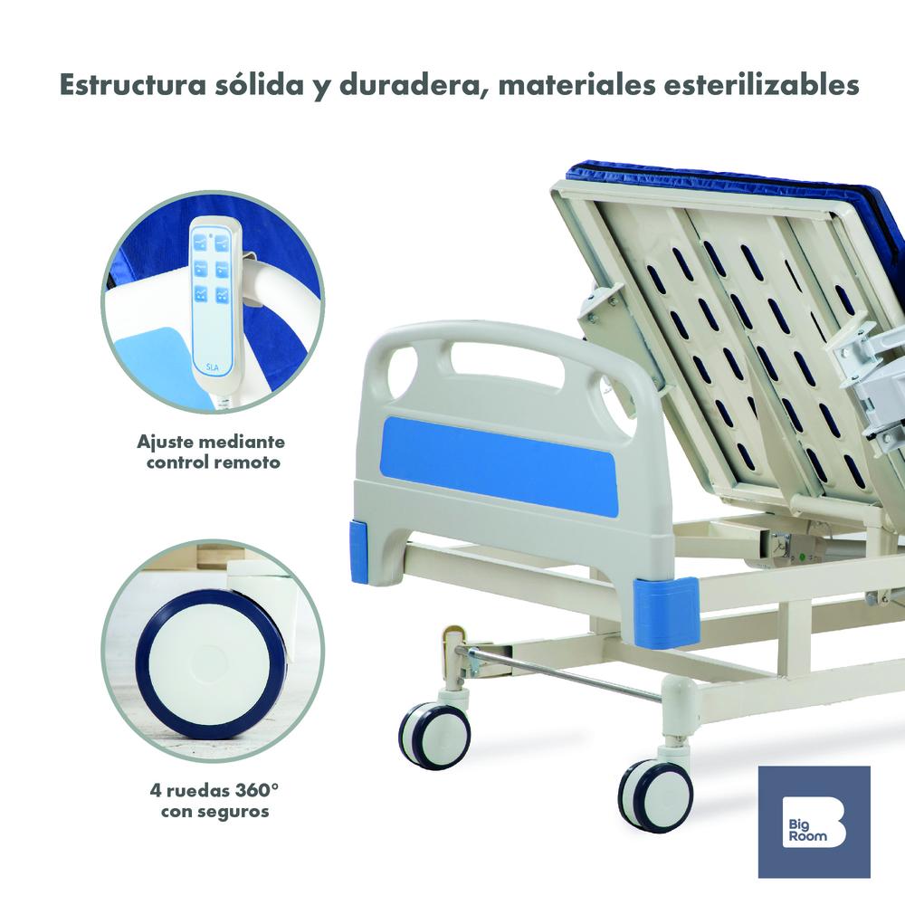 Cama Hospitalaria Electrica Con Colchon 2 Funciones Lujo