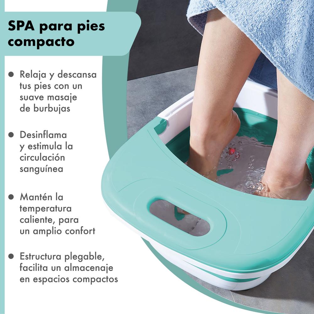 Tina Para Pies Con Vibración Plegable Relajante Spa