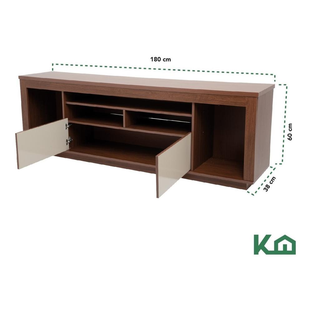 Rack Mueble para TV Cafe con Blanco grosor 15 mm 60x180x38 cm RK120