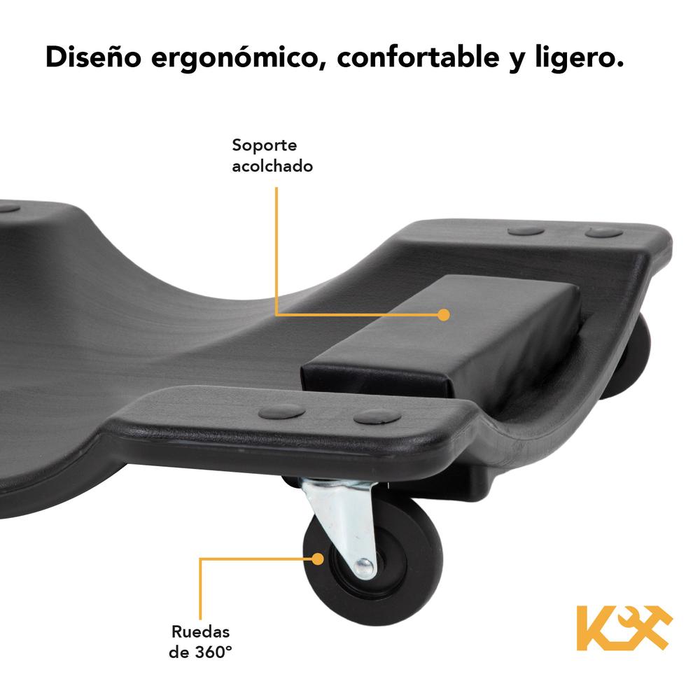 Cama Para Mecánico Deslizante De Plástico 36 Pulgadas 120 kg