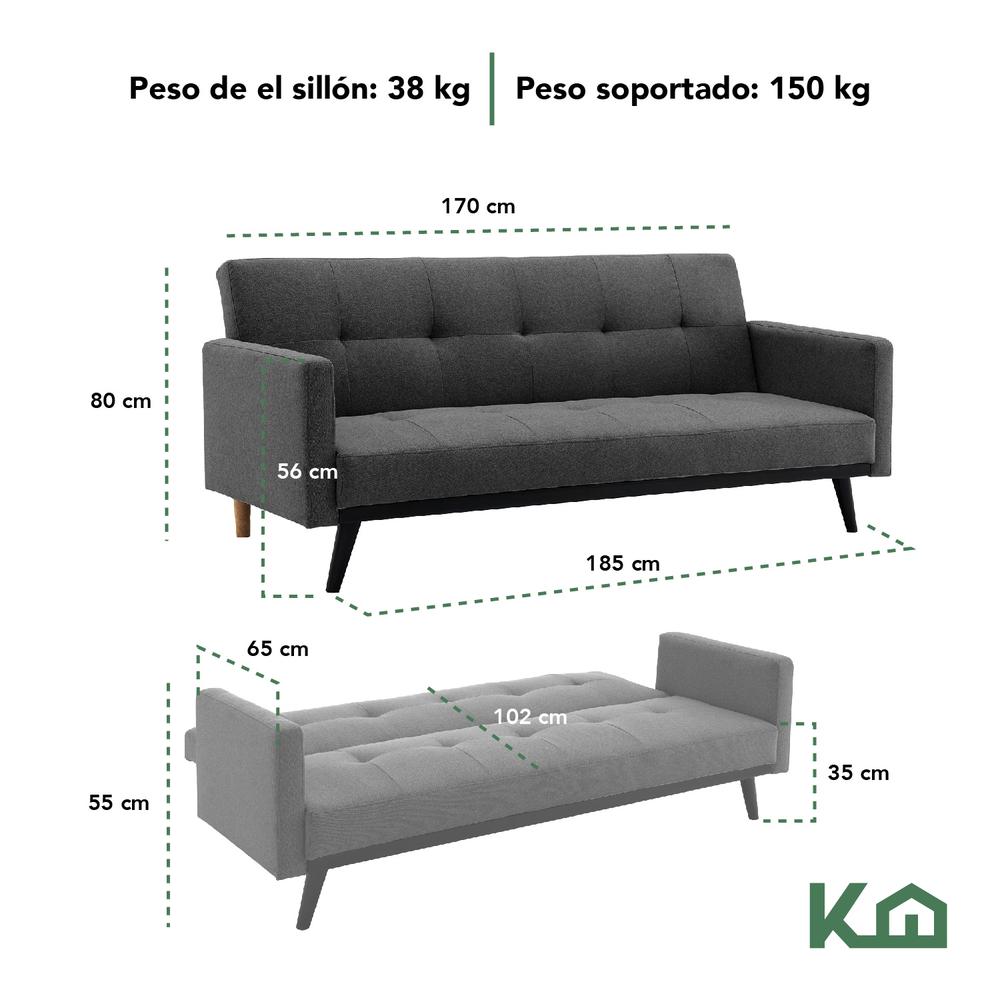 Sofá Cama Reclinable Silla Convertible Sillón Sala Moderna