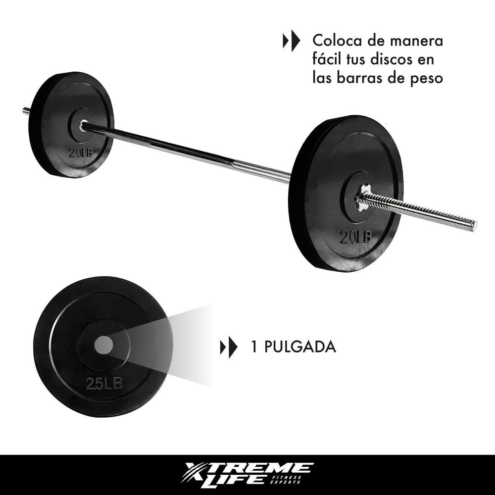 Discos Para Pesas Kit De 70 Lbs Recubiertos Ejercicio Gym