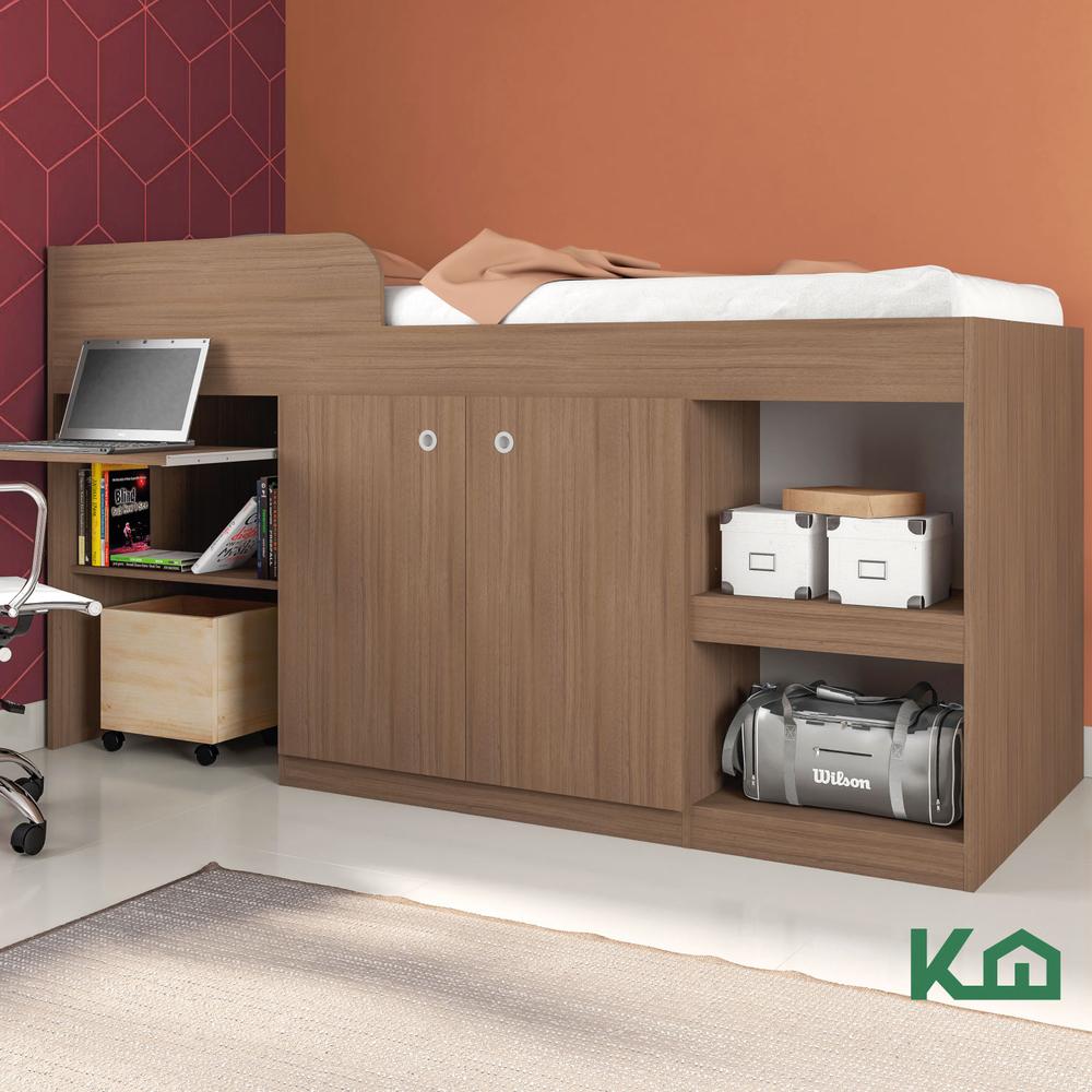 Cama Individual Escritorio Cajones Litera Base KingsHouse